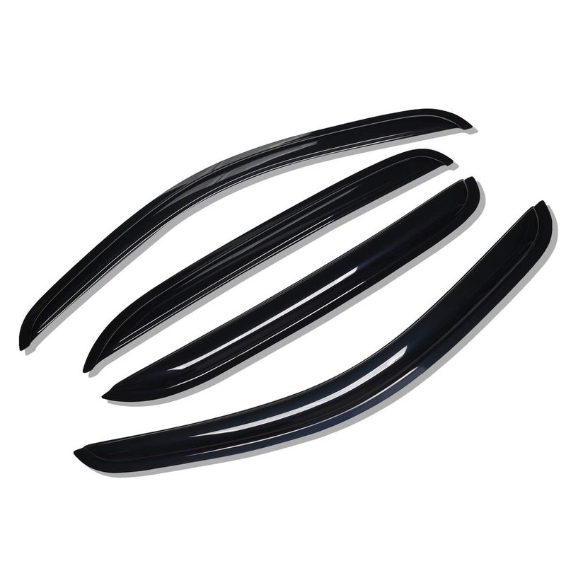 Lightronic Extra Durable Outside-Mount Auto Vent Window Visor, Fits 2007-2014 Chevrolet Tahoe & GMC Yukon, UV Protection Rain Guard, Original Wind Deflector, No-Drill Easy Install, Dark Smoke, 4Pcs - Image 1